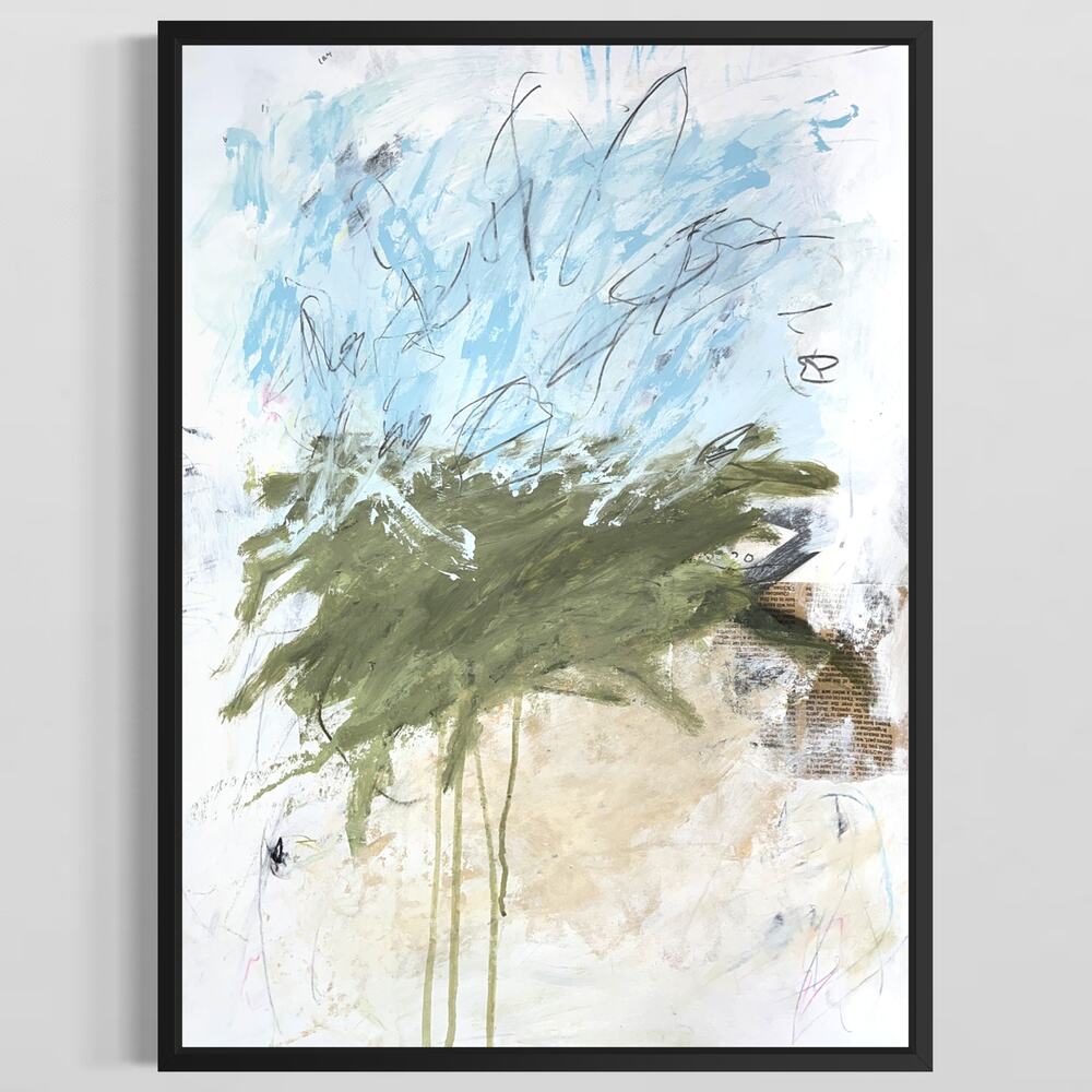 Original Mixed Media Abstract Modern Art Painting 18x24 "Norsel" Signed